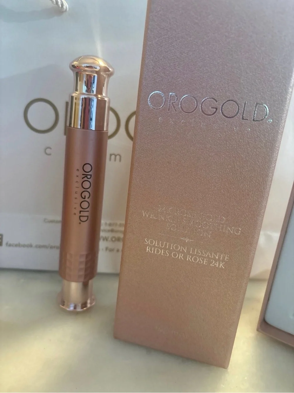 Orogold 24k Rose gold wrinkle smoothing solution